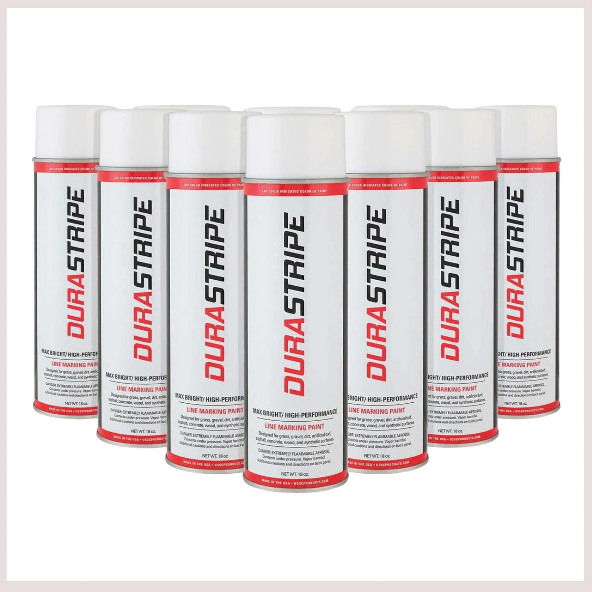 A 12-pack of Durastripe spray bottles, showcasing the product's packaging and branding prominently.
