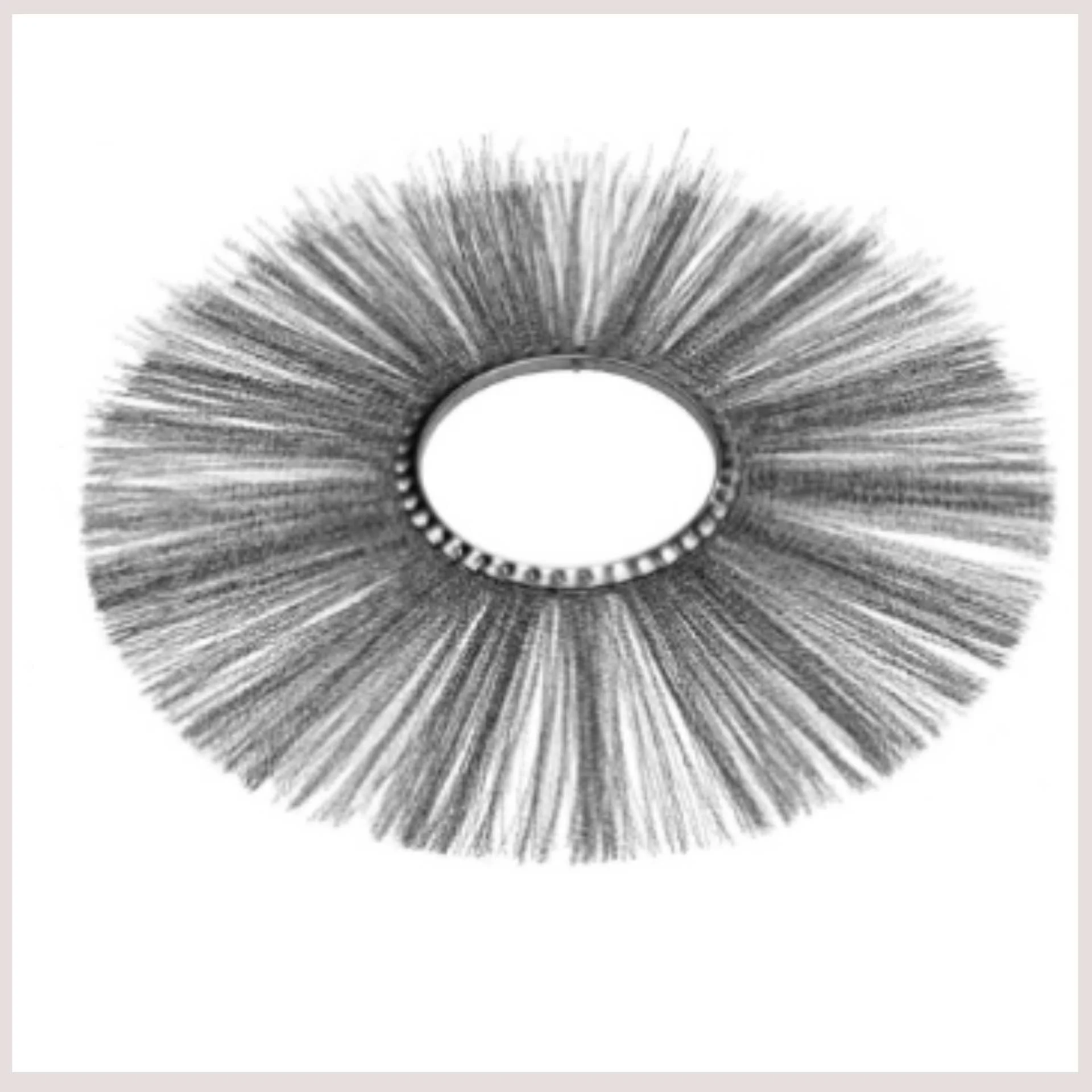black circle wafer broom on a white background