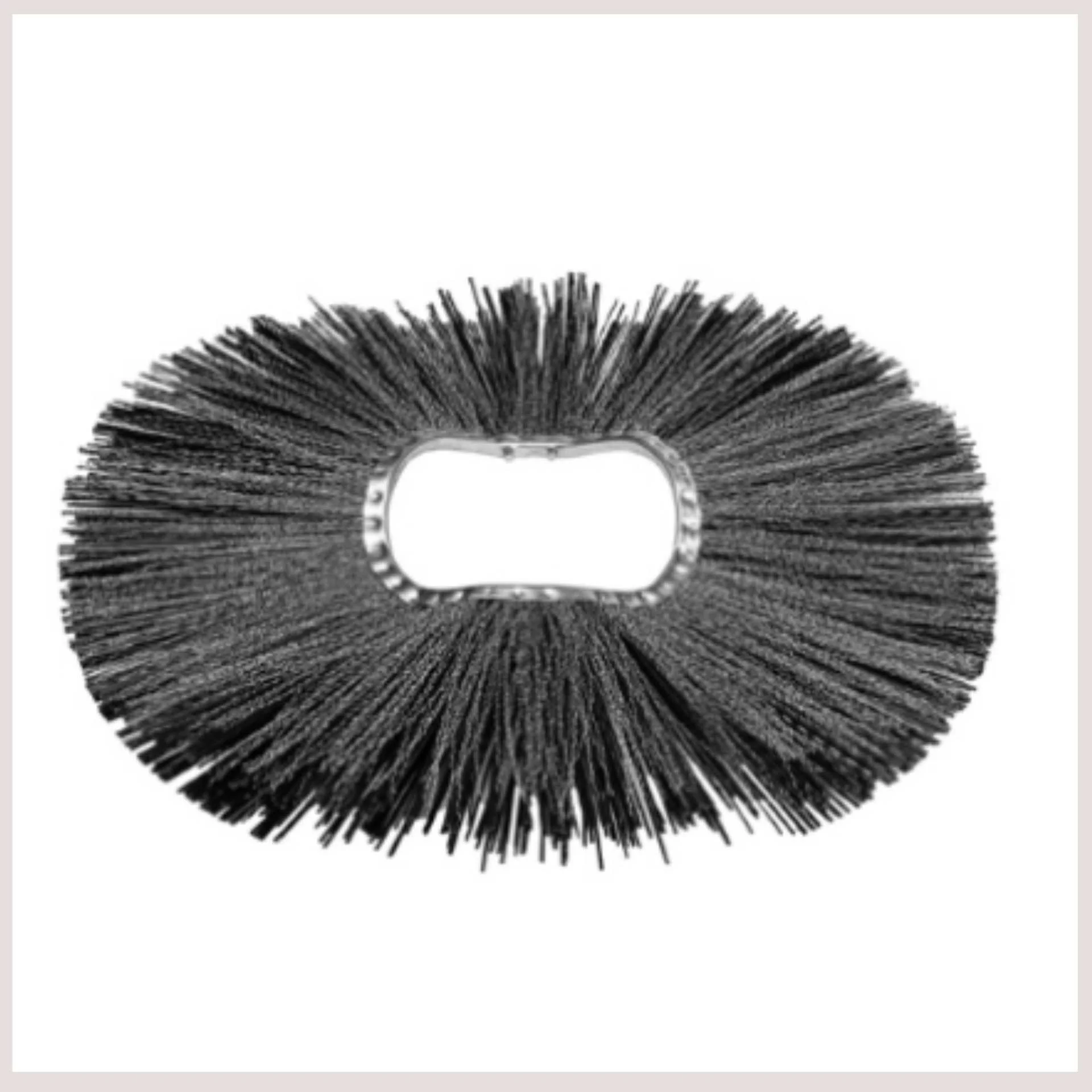 black oval wafer broom on a white background