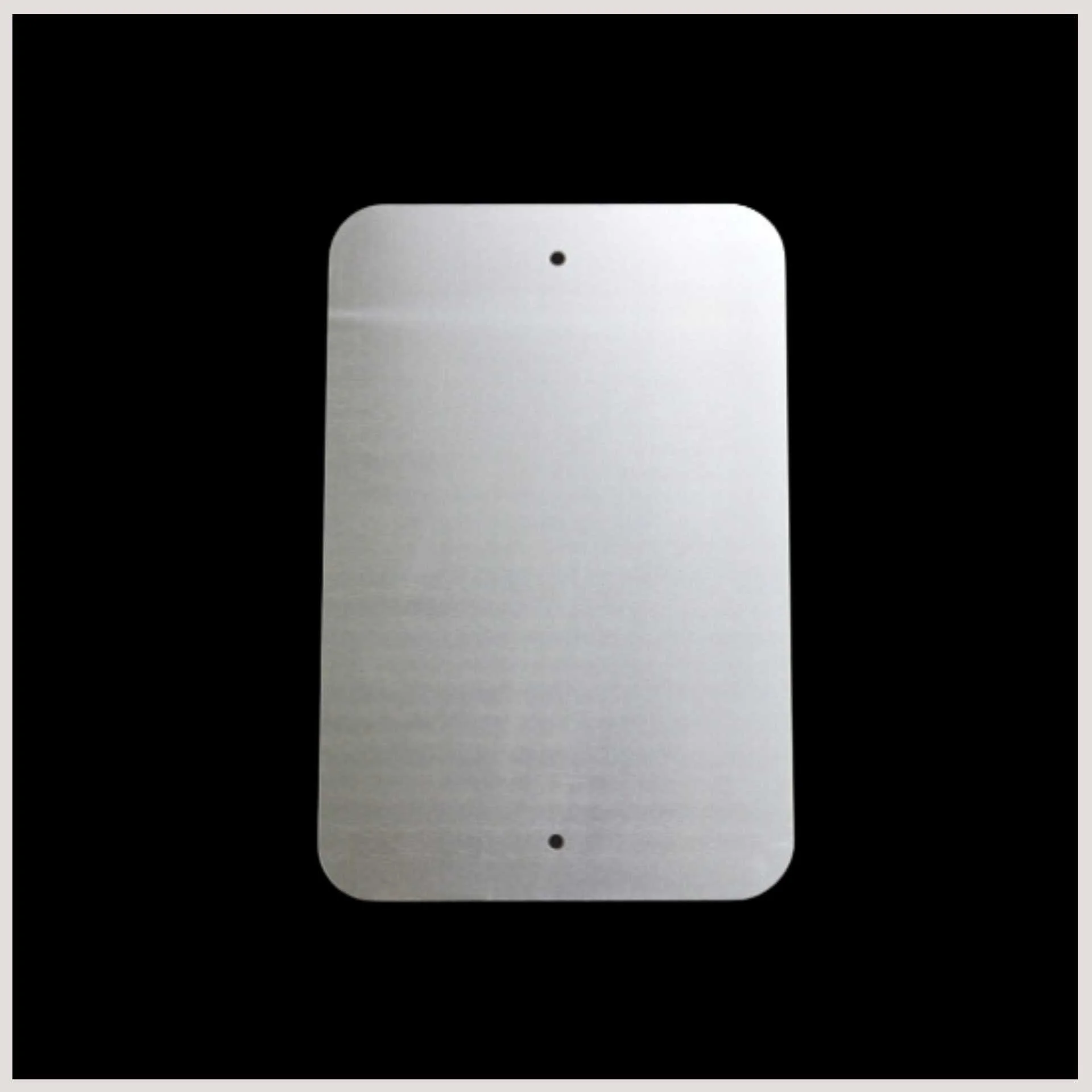 An empty  rectangular traffic sign is displayed, ready to be filled with essential messages for road users and drivers.