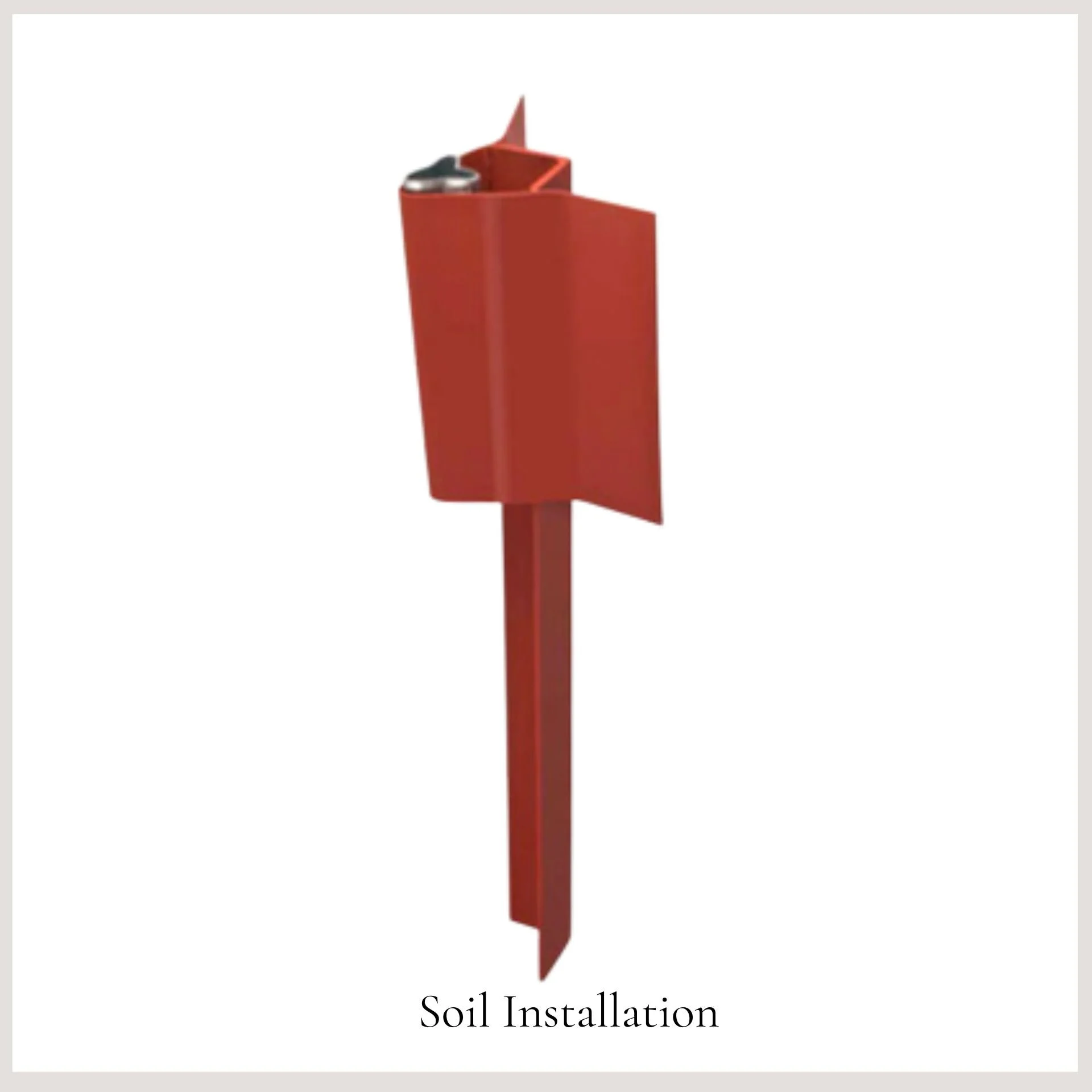 Diagram featuring the V-Loc Base System for quick and easy soil installation