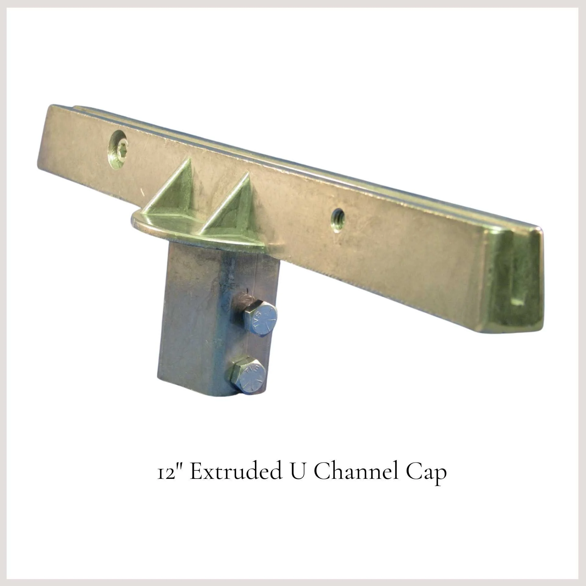 U-channel post cap on white background